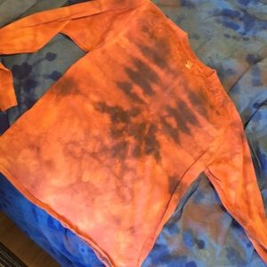 Acid washed tie dyed long sleeve shirt. I am an artist making apparel and more